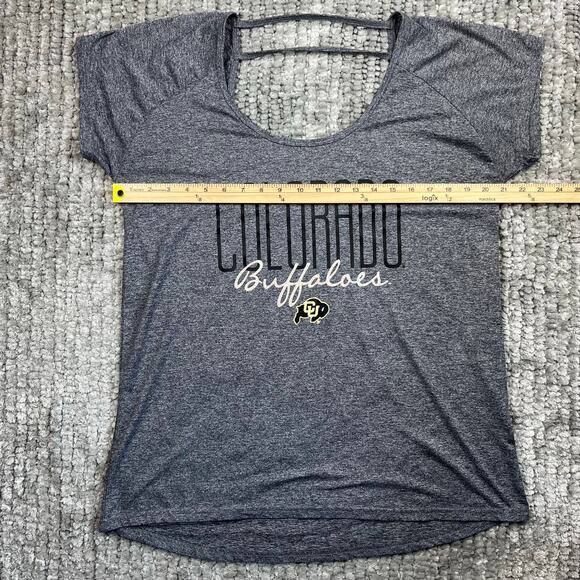 University of Colorado Buffs Rivalry Threads Low-back Shirt Gray Size L Logo - Picture 6 of 10